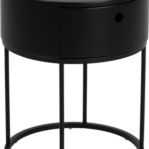 Natbord Signature Belenya sort MDF sengebord med skuffe 40Ã40Ã51 cm